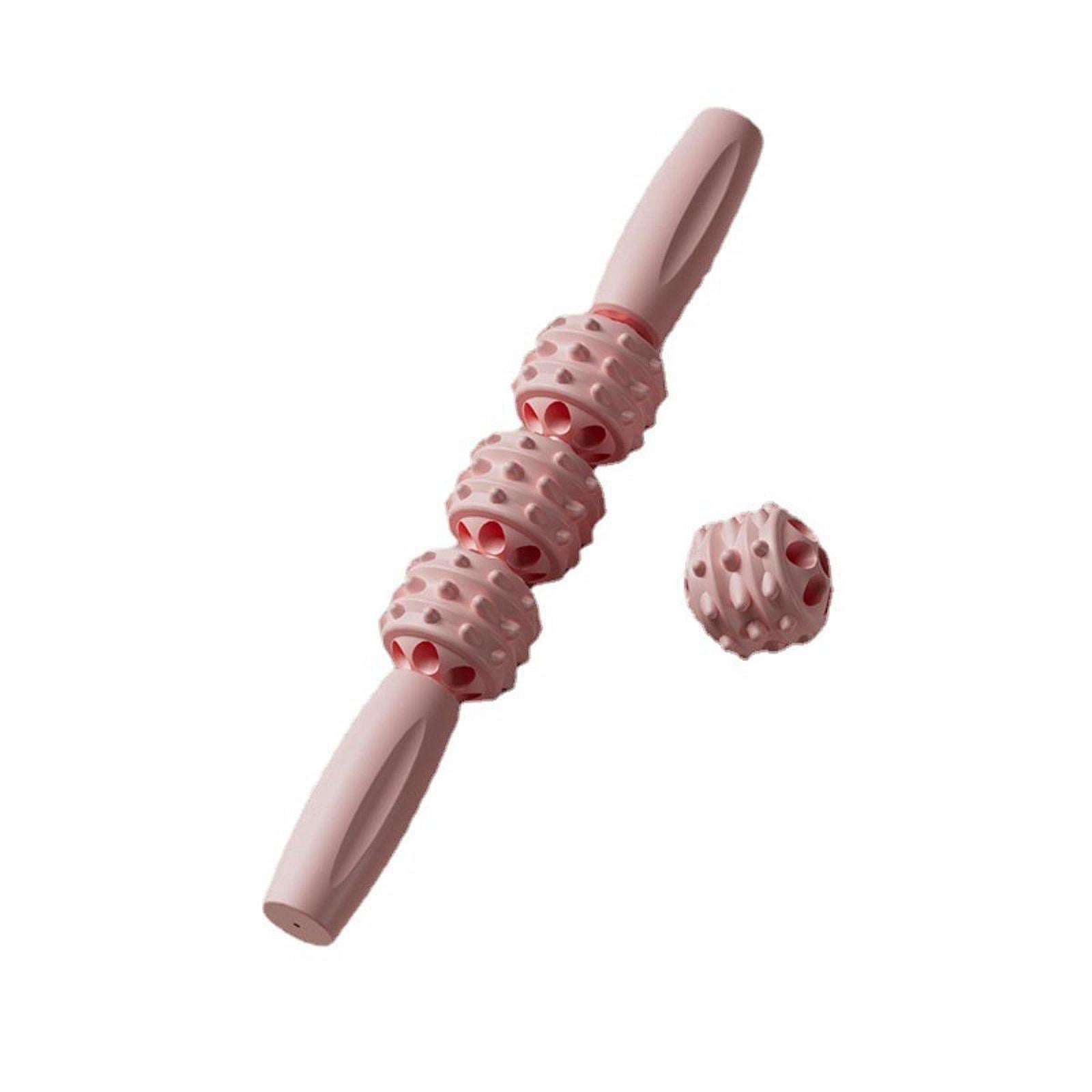 DimyFew Massage Rollers Back Leg Massagers 21 Wheels 4 Wheels Fitness Versatile Circular Pink