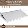 thumbnail image 2 of BeesClover Door Threshold Ramp, Adjustable Aluminum Ramp 800 Lbs Load Capacity, Non-Slip Mobility Rampfor Wheelchairs,Portable Threshold Door Ramps Fit for Entrance, Step, Power Chairs, Driveway, 2 of 6