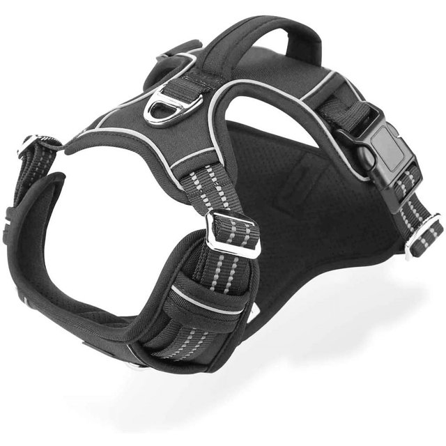 JFBUJC Dog Harness No Pull for Large Medium Dogs, Adjustable Reflective Harness Lightweight Breathable Pet Vest Harness medium large dog for Walking Training