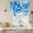 Blue, variant on Black Gradient Balloon Curtains for Windows, Bedroom Curtains 54 Inch Length, Abstract Polka Dots Vintage Modern Art Tie Up Curtains Panels Thermal Insulated Bathroom Curtains Window 42"x54"