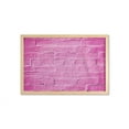 thumbnail image 1 of Modern Wall Art with Frame, Brick Wall Backdrop in Pastel Color Birthday Street Celebration 90's Retro Invitation, Printed Fabric Poster for Bathroom Living Room, 35" x 23", Magenta, by Ambesonne, 1 of 2