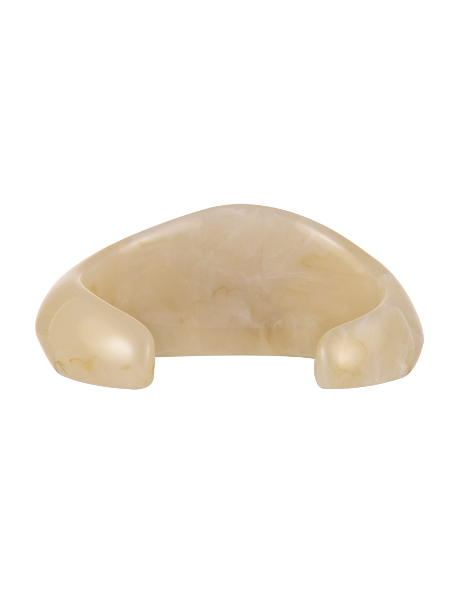 Time and Tru Milky Ivory Swirl Acrylic Cuff Bracelet
