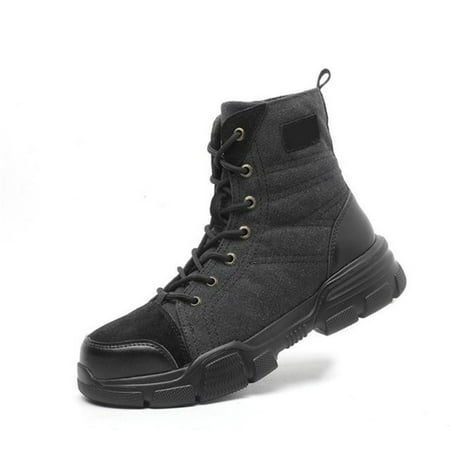 

Men s Steel Toe Work Boot Indestructible Safety Puncture Proof Waterproof Lightweight Breathable Shoes for Hiking 38 Black