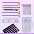 thumbnail image 2 of WuPing 6 Pcs Purple Pens with Box, Metal Crystal Diamond Pen with Black Ink, Pens for Journaling, Office Supplies Fancy Pens for Women, 2 of 6