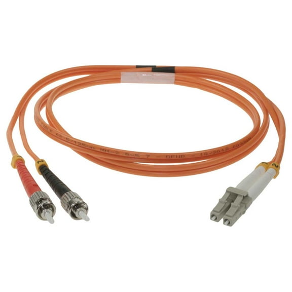 SF Cable LC-ST Duplex Multimode 50/125 Fiber Optic Cable, 1 meter
