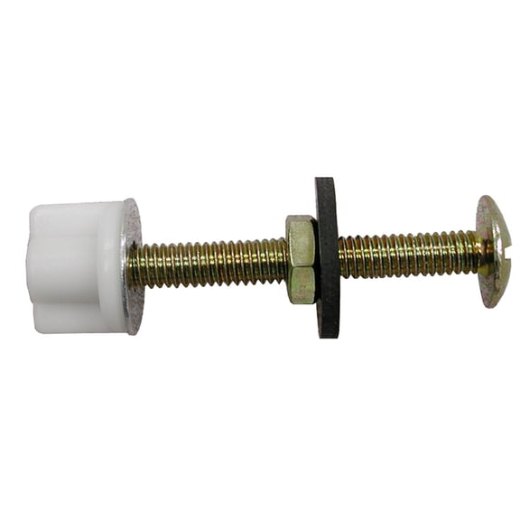 Pack 50, 5/16" x 3" Tank to Bowl Set with Gasket and Brass Plated Bolt and Poly