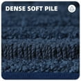 thumbnail image 5 of PABUBE Textured Blue Microfiber Bathroom Rug, 24"x36", Soft and Absorbent Bathroom Mat, Non-Slip, Machine Washable, Quick Dry Floor Carpet for Shower or Tub, 5 of 8