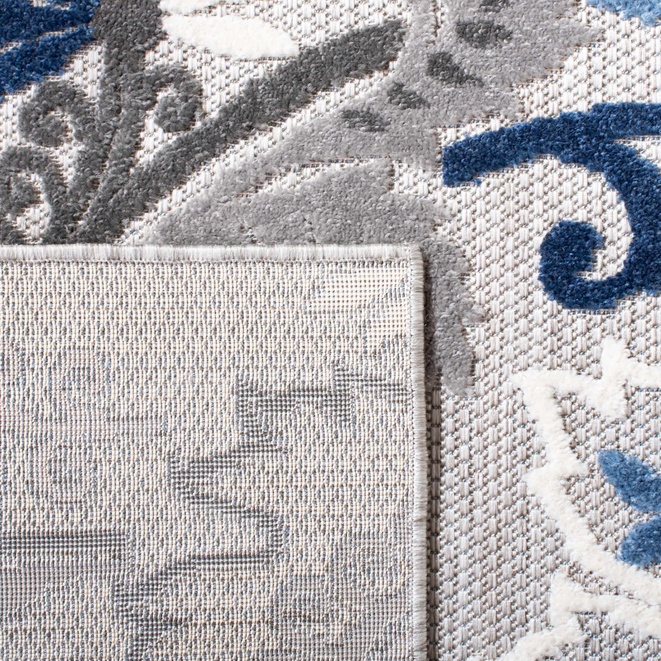 SAFAVIEH Cabana Lowell Floral Indoor/Outdoor Area Rug, Grey/Blue, 8' x 10'