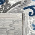 thumbnail image 6 of SAFAVIEH Cabana Lowell Floral Indoor/Outdoor Area Rug, Grey/Blue, 6'7" x 6'7" Round, 6 of 14