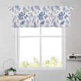 thumbnail image 5 of Spring Summer Blue Floral Leaf Curtain Valances for Windows Watercolor Leaves Kitchen Curtains 54x18 Inch Short Farmhouse Rod Pocket Window Treatment Valance 1 Panel for Living Room Bedroom Decor, 5 of 6