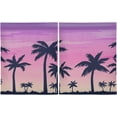 thumbnail image 2 of Coolnut Palm Tree Kitchen Curtains 2 Panels, UV Protected Tier Curtains Half Window Curtains Kitchen Tiers for Guest Room Bathroom Sink Laundry Room Basement,24 x 27 Inch, 2 of 6