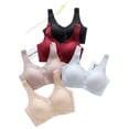thumbnail image 4 of Sujetador de lactancia de látex sin aros de acero, suave, sin costuras, cómodo, ropa interior deportiva para mujer, 4 of 5