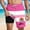 Hot Pink-06, variant on LIBRCLO Mens Swim Trunks with Liner 2 in 1 Quick Dry Bathing Suits Striped Coconut Tree Print Lightweight Breathable Board Shorts Summer Beach Shorts Yellow XL