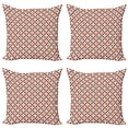 thumbnail image 1 of Ambesonne Geometric Throw Pillow Cover 4 Pack, Abstract Wrench Motif, 24", Multicolor, 1 of 2