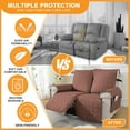 thumbnail image 6 of Lavish Cover 100% Waterproof Recliner Loveseat Cover, 2 Pieces Non-Slip Recliner Couch Slipcovers, Washable Furniture Protector with Pockets & Elastic Straps for Kids Pets, 2 Seaters, Berlin Blue, 6 of 10