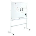 thumbnail image 3 of AquaAurix 68.5"x49.61" Mobile Magnetic Double-Sided Reversible Whiteboard Height Adjust White,Mobile Whiteboard White, 3 of 7