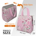 thumbnail image 3 of Pioneer Flower Floral Print Pattern Insulated Lunch Bag for Women & Adults,Large Portable Soft Cooler Lunch Bag,Thermal Food Storage Tote with Pearl Cotton,8.66L,8.75x5.75x9.5 Inch, 3 of 6