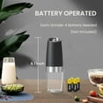 thumbnail image 4 of Battery Operated Salt And Pepper Grinder Set with LED Light, Automatic Electric Gravity Salt And Pepper Shakers Set, Each 4 AAA Batteries Needed, Adjustable Roughness, 1 Pack (Black), 4 of 10