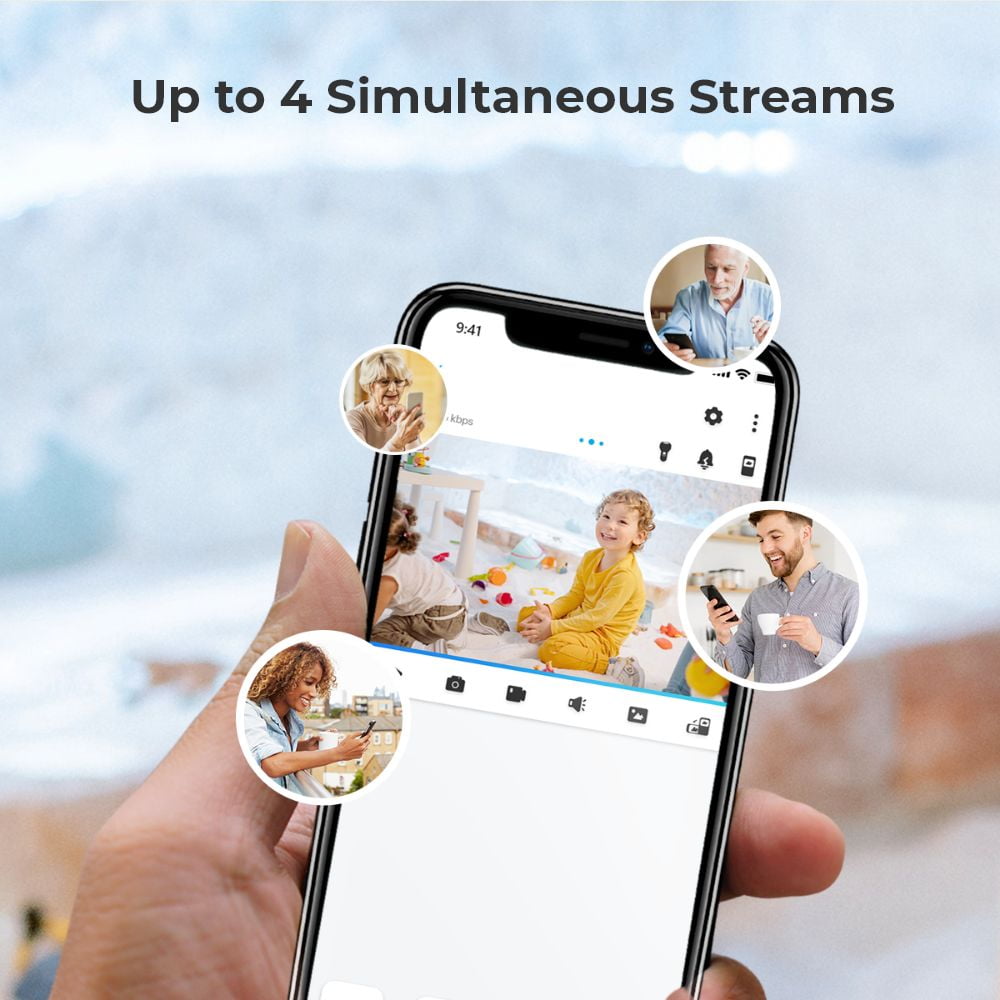 Reolink E1 4MP Pan & Tilt Indoor DC Wi-Fi Security Camera with 360° Coverage, Crying Detection, Smart Auto-Tracking & Two-Way Audio