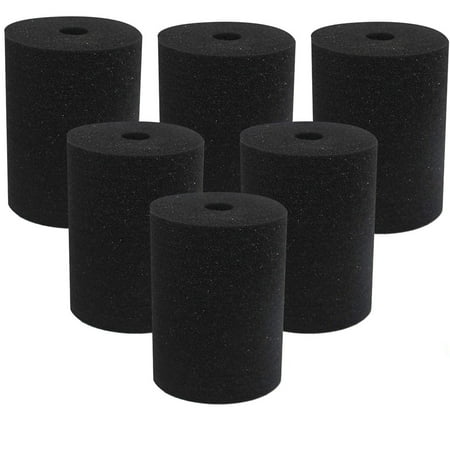 

6 Pieces Black Cup Turner Foam Flexible Tumbler Sponge Inserts for 10oz-40oz Skinny Common Tumbler Crafting Work with 3/4 Inch PVC Pipe