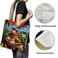thumbnail image 3 of Donkey Kong Country Bolso de tela con estampado de lienzo para mujer, bolsa de compras reutilizable y estética, con cremallera interior, regalo para mujer, 35 × 40 cm., 3 of 6