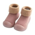 thumbnail image 2 of LIaqionyy Baby Winter Warm Fleece Sock Shoes Boys Girls Fall First Walking Floor Socks Non Slip Lightweight Indoor Outdoor Sock Shoes, 2 of 3