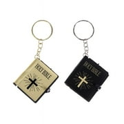 12 x Mini Bible Keychain English Gold Holy Bible Religious Favor/Baptism Favor/First Communions, Baptism, Wedding Shower