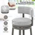 thumbnail image 2 of 27/31 Inch Swivel Bar Stool with Upholstered Back Seat and Footrest, 2 of 7