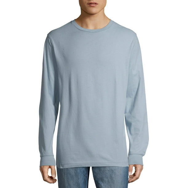 Men's Long Sleeve Cotton Crew Neck Tee