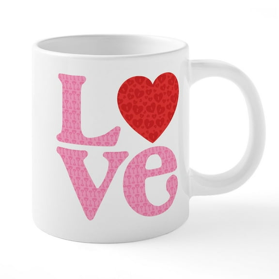 CafePress - LOVE - 20 Oz White Ceramic Mega Mug