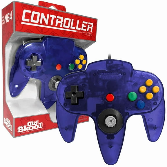 Old Skool Funtastic Grape Wired Controller for Nintendo 64 N64