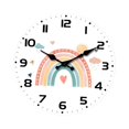 thumbnail image 3 of Bonito reloj analógico de arcoíris silencioso, decoración de pared sin tictac, decoración para el hogar y la cocina. 30 cm, 3 of 8