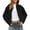 Black, variant on DAFPZW Womens Cropped Pea Coats Zip Up Short Casual Bomber Wool Blend Jackets Barn Fall Outerwear with Pockets
