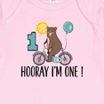 thumbnail image 3 of Inktastic 1st Birthday Bear on Bicycle 1 Year Old Baby Romper Coveralls, 3 of 4