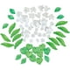 thumbnail image 1 of Kit de cuentas florales: 6 estilos de flores acrílicas y hojas, cuentas de cristal blancas con forma de flor y 3 estilos de hojas verdes (tulipanes, campanillas, lirios y flores de tres pétalos)., 1 of 7