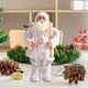 thumbnail image 3 of Estatua de Papá Noel, muñeco de nieve, figuras decorativas para colgar en el árbol de Navidad. 45 cm lentejuelas blancas, 3 of 8