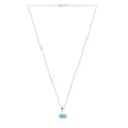 thumbnail image 5 of Juego de aretes y cadena con dije en forma de Corazón, plata mexicana ley .925, Aqua, 5 of 5