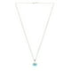 thumbnail image 5 of Juego de aretes y cadena con dije en forma de Corazón, plata mexicana ley .925, Aqua, 5 of 5