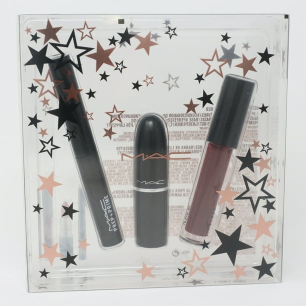 Mac Stars Of The Party Kit 3Pcs Lip Set Red / New With Box
