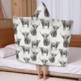 thumbnail image 5 of White Highland Cow Sketch Pattern Hooded Bath Towel，50"x30" for Ages 3 To 12 Kids, Quick Dry Lightweight Soft Microfiber Hood Beach Towel Cover Up for Kids, 5 of 7