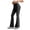 Black, variant on hoksml Womens Pull On High Waisted Flared Leggings Stretchy Side Stripe Yoga Pants for Workout Casual Multiple Colors
