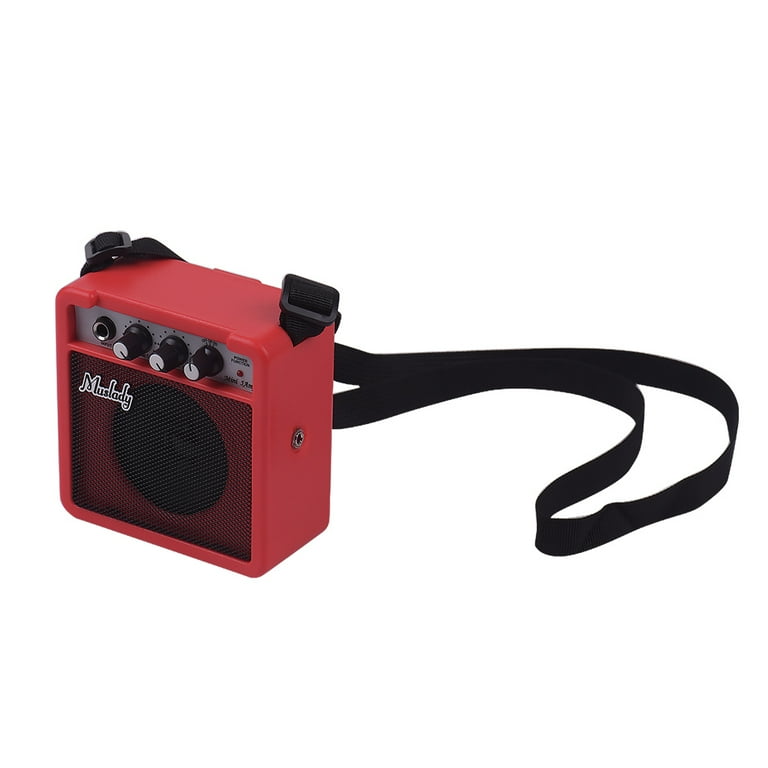 Muslady 5W Mini Guitar Amplifier Amp Speaker with 3.5mm 6.35mm Inputs 1 4 Inch Output Supports Volume Tone Adjustment Overdrive