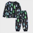 thumbnail image 5 of NOLDARESToddler Christmas Pajamas Holiday Long Sleeve Sleepwear for Kids Clothes Nightwear Xmas Jammies X149-Black, 5 of 5