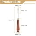 thumbnail image 2 of Uxcell 2pcs Palette Knife Painting Tool 1.97" x 0.28" Stainless Steel Teardrop Blade 7.87" Length Spatula Painting Pallet knife with Hole Beech Wood Handle for Acrylic Canvas, Red/Silver, 2 of 7