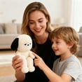 thumbnail image 4 of Adorable Downturned-Mouth Dog Plush – Melancholy Puppy Stuffed Animal, Ultra-Soft Huggable Buddy, Perfect Gift for All Ages（9.84 Inch）, 4 of 5