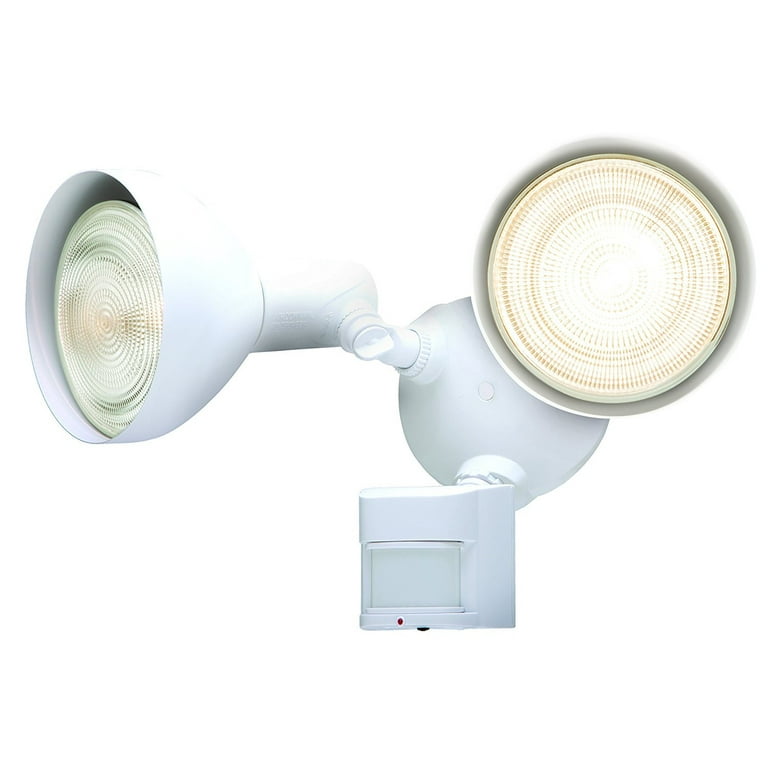 Heath Zenith Motion-Sensing Hardwired Incandescent White Floodlight