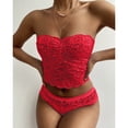 thumbnail image 6 of Everyday Bras for Women Mens Briefs Size Large Sexy Lace Lingerie Set for Women Women's Lingerie Set Stretchy Lace Bandeau Bra Underwear Set Lace Push up Bra Set Guy Underwear Sexy Lace Bra Red 2XL, 6 of 8
