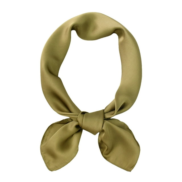 Qarigey Bufanda de seda ligera y transpirable para mujer que se mantiene elegante y cómoda durante todo el día, Accesorios de disfraces amarillo jengibre 70*70CM