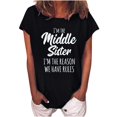 thumbnail image 1 of Camiseta de manga corta suelta con cuello redondo y estampado informal a la moda para mujer Pompotops  hfajkhk126331, 1 of 6