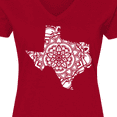 thumbnail image 4 of Inktastic Texas Silhouette Mandala Women's V-Neck T-Shirt, 4 of 5